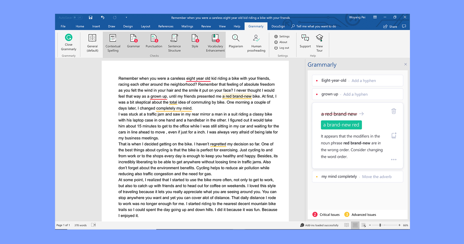 grammarly for word for mac